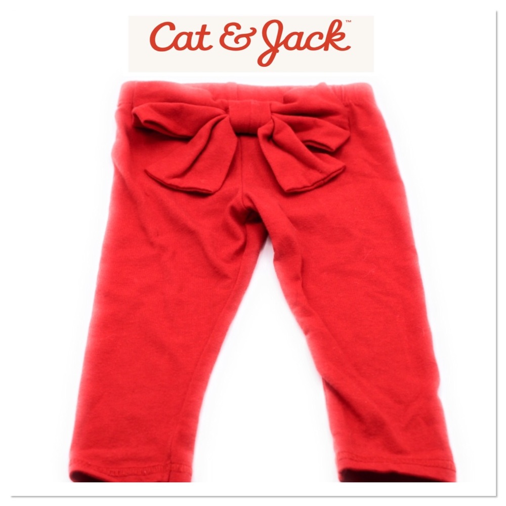 CAT & JACK Legging for 6M-9M RED   🌸